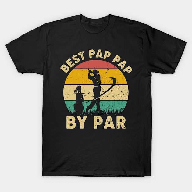 Vintage Best Pap Pap By Par Funny Golfing Golf Player Gift T-Shirt by Tun Clothing